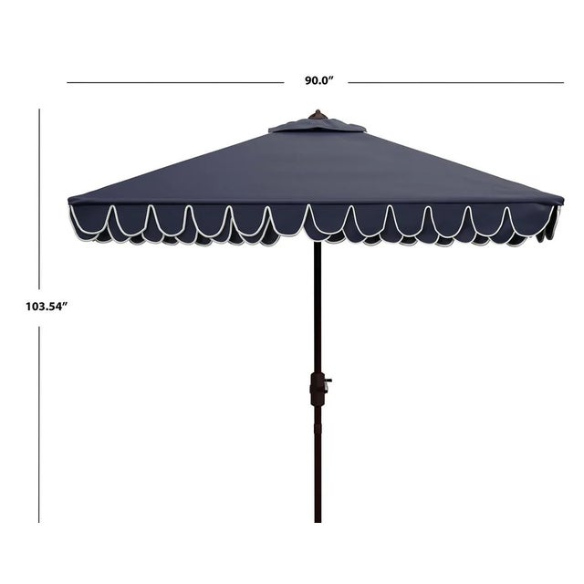 Contemporary Elegant 7.5 Square Umbrella - Navy/White For Sale - Image 3 of 4