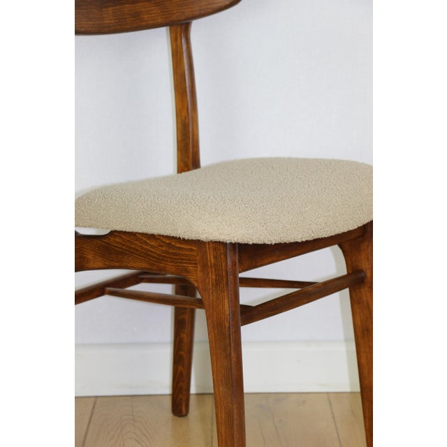 Vintage Beige Boucle Chairs from Rajmund Hałas, 1970s, Set of 3 For Sale - Image 16 of 18