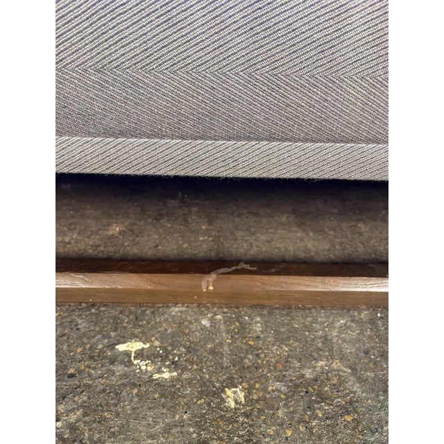 Bright Furniture Daybed With Grey Herringbone Upholstery For Sale - Image 10 of 11