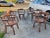 1920s Antique Butcher Block Tavern Dining Chairs Set of 6 For Sale - Image 9 of 12