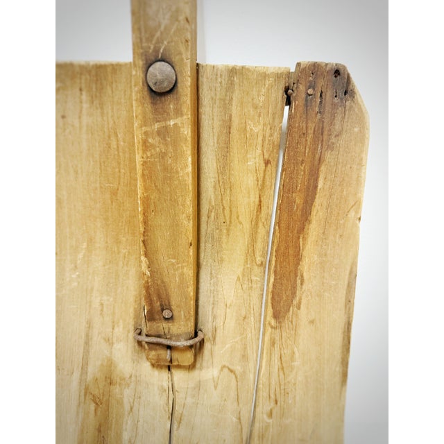 Antique Late 19th Century Primitive Wooden Grain Shovel | Hand-Hewn Farm Tool For Sale In Panama City, FL - Image 6 of 10