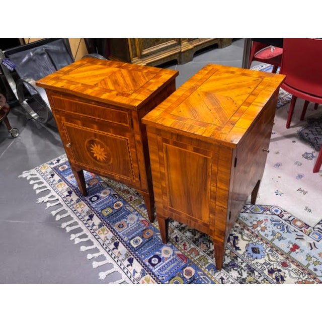Brown Neoclassic Bedside Table, 1770s For Sale - Image 8 of 11