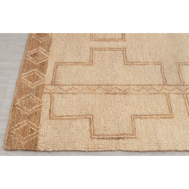 Textile 9x12Ft. Natural Cream Jute Taureg Inspired Soumek Jute Wool Hand Woven Rug For Sale - Image 7 of 12