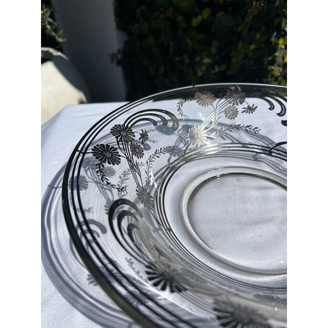 Traditional Vintage Sterling Floral Bowl For Sale - Image 3 of 9