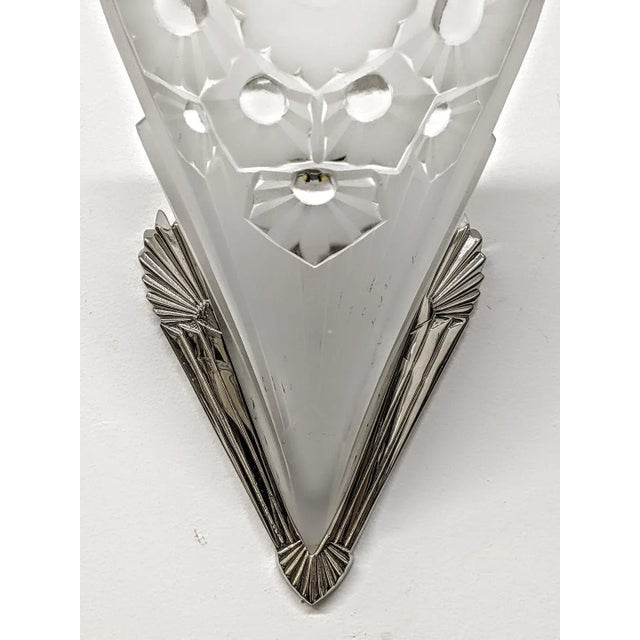 Mid 20th Century Mid 20th Century French Art Deco Wall Sconces Signed by Muller Frères - a Pair For Sale - Image 5 of 7