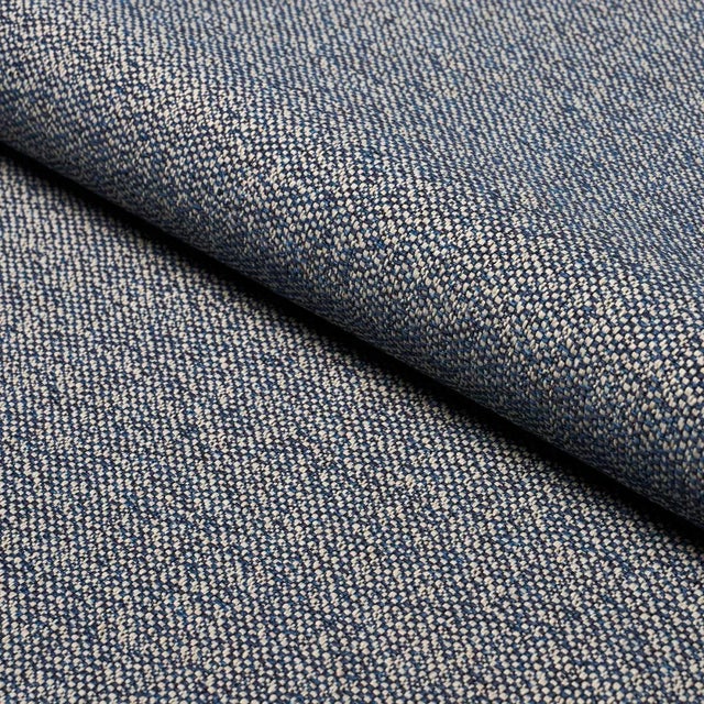 Schumacher Gus Indoor/Outdoor Fabric In Indigo For Sale