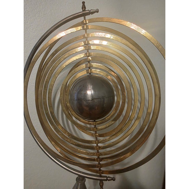 Metal Late 19th Century Copernican Armillary Sphere Brass and Steel For Sale - Image 7 of 10