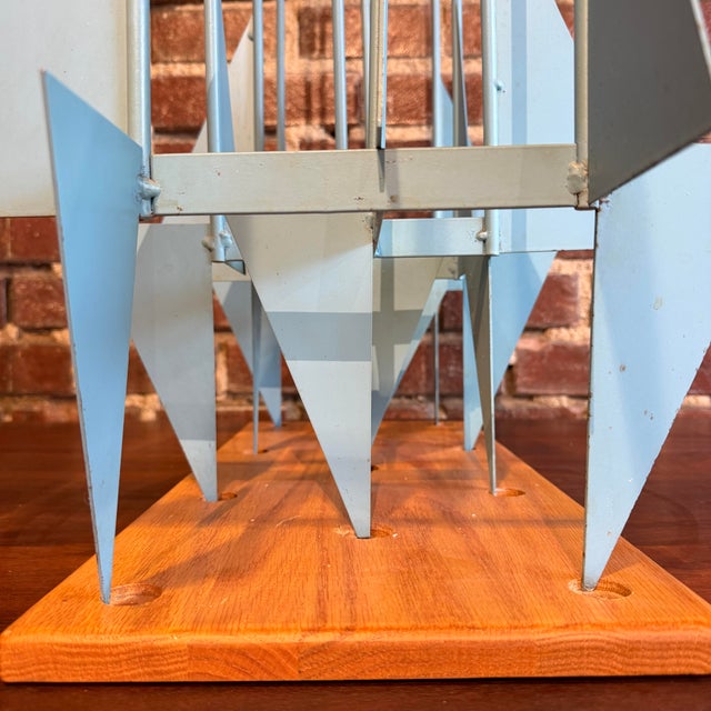 Mid-Century Modern Blue Don Drumm Abstract Candelabra Sculpture For Sale - Image 3 of 4