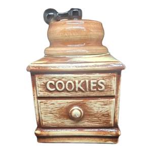 Vintage McCoy “Coffee Grinder” Cookie Jar – Brown & Cream – Usa