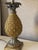 1970s Tropical Coastal Faux Wood Pineapple Table Lamps Custom Shades - A Pair For Sale - Image 4 of 6