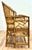 Wood Vintage Brighton Pavilion Style Chippendale Bamboo Caned Seat Bench Settee For Sale - Image 7 of 11