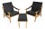 Laszlo Hetzendorfer Lounge Chairs With Ottoman - A Pair For Sale