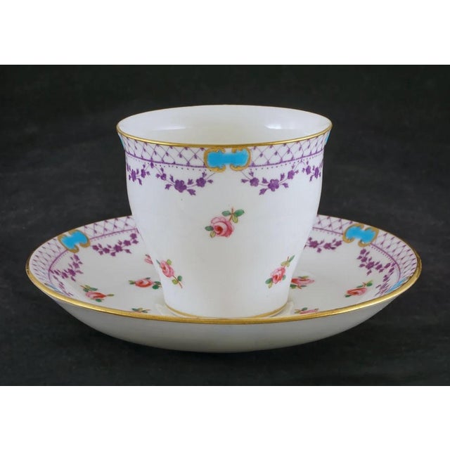 Early 20th Century Minton Antique Cup Saucer Gift Collector English Porcelain For Sale - Image 5 of 10