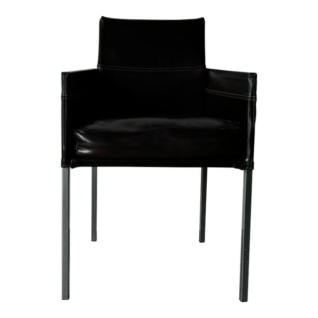 Karl-Friedrich Förster Brown Leather "Texas" Desk / Accent Chair For Sale