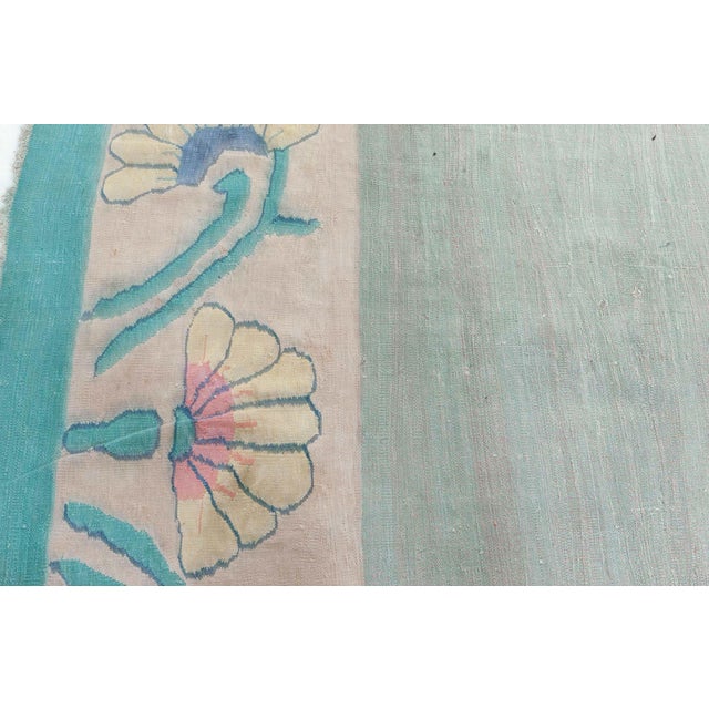 Doris Leslie Blau Vintage Indian Dhurrie Rug with Floral Border For Sale In New York - Image 6 of 9