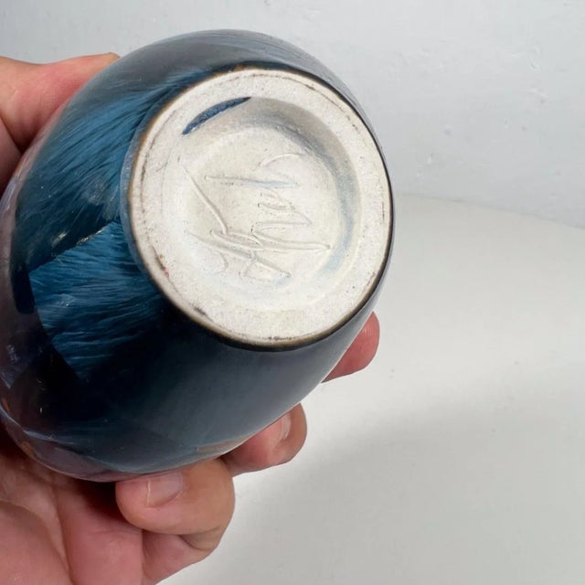 1970s Psychedelic Art Pottery Crystalline Vase Louis Reding For Sale In San Diego - Image 6 of 12