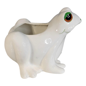 1970s Fitz and Floyd Frog Planter