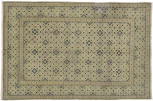 1940s Vintage Persian Kashan Area Rug- 7′1″ × 10′9″