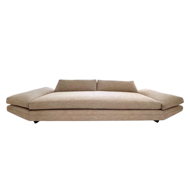 A wonderful example of mid century California modernism designed by John Keal for Brown Saltman. Upholstered in a beige...