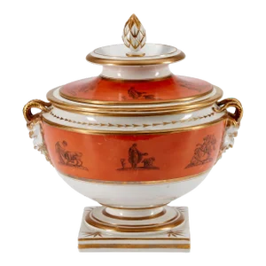 Antique Early 19th Century George III Barr, Flight & Barr Worcester Porcelain Fruit Cooler Urn Circa 1810 - 1820