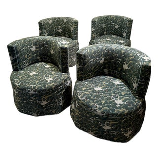 Society Social Queen Barrel Back Lounge Chairs - Small For Sale