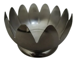 Silver Plated Bowl 12 Lotus Petals Silver Metal Bowl
