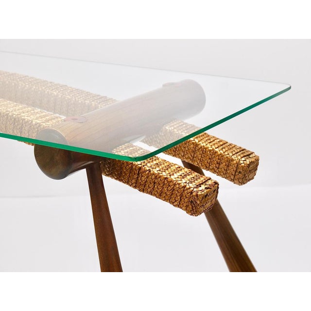 Mid-Century Coffee Occasional Side Table in Maple & Rope by Max Kment, Austria, 1950s For Sale - Image 13 of 18