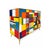 Vintage Chest of Drawers in Colored Glass, 1980s For Sale - Image 4 of 5