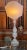 Floor lamp, table lamp with Antonio Seguso's engraved signature. The lamp is in a classic style with a torchon finish....