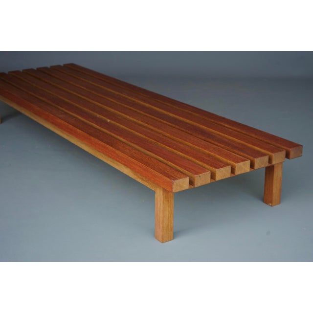 Mid-Century Slatted Teak Low Bench, 1960s For Sale - Image 9 of 18