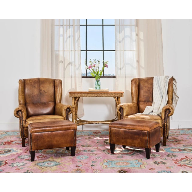 Dramatic modern design Turkish oushak carpet or rug featuring abrash colorful jewel toned hues. The rug has a distinctive...