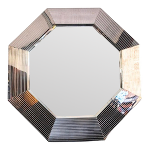 1970's Post-Modern Octagonal Wall Mirror in the Style of Designer Karl Springer