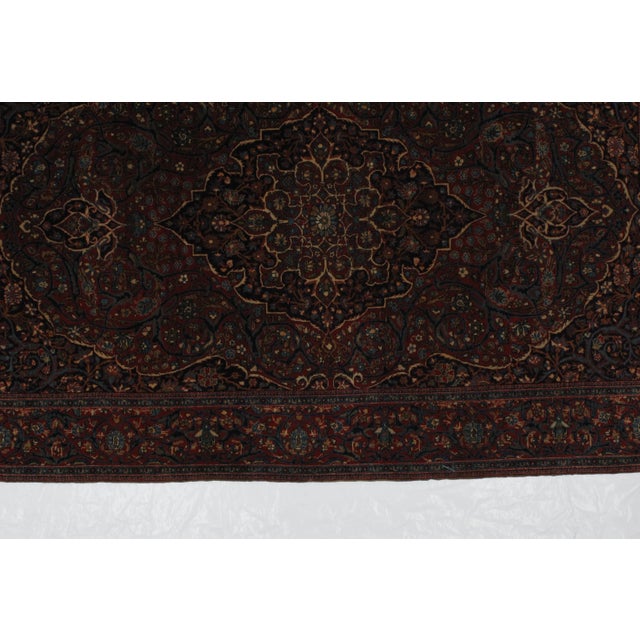 1920s Antique Persian Mohtasham Kashan Rug - 4′5″ × 7′ For Sale - Image 4 of 8