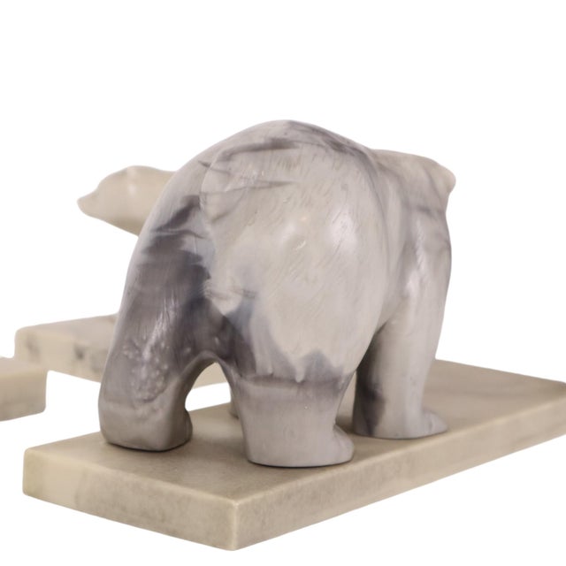 Black Vintage Animal Figurines Art in Marble Inuit, Canada, 1980s. Set of 3 For Sale - Image 8 of 18