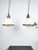Set of 2 two tone pendant lights by renowned Swiss manufacturer B.A.G. Turgi. The gallery is constructed out of brass with...