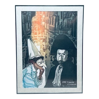 Original Festival Poster From Venice Italy 1992 Venezia Il Carnevale Bac Art Studio S. Marco For Sale