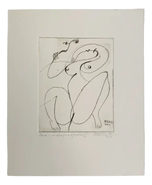 Leszek Rózga, Couple, 2010, Drypoint on Paper