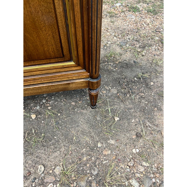 Coffee French 19th Century Louis XVI Mahogany Carrara Marble Top Two Door Buffet For Sale - Image 8 of 12