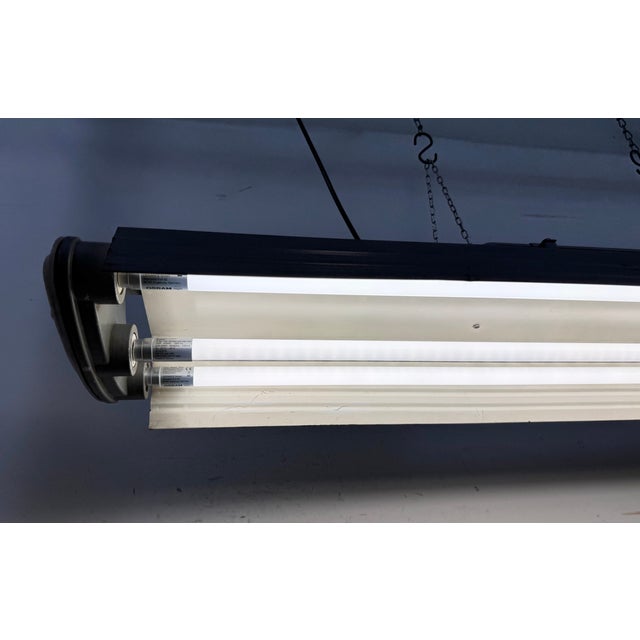 Grey Industrial Hanging Tube Light from Polam Gdansk, 1970s For Sale - Image 14 of 18