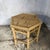 A charming mid-century bamboo hexagonal side table, featuring a distinctive six-sided design, natural honey-coloured...