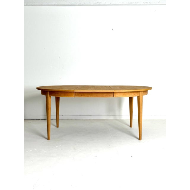 Extendable Round Oak No 55 Table from Omann Jun, 1960s For Sale - Image 8 of 15