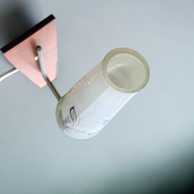 1960s Danish Modern Teak and White Opaline Glass Wall Sconce, 1960s For Sale - Image 5 of 12