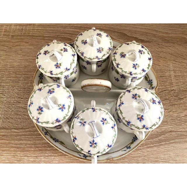 Porcelain Limoges Cream Pots by Théodore Haviland, 1900, Set of 6 For Sale - Image 5 of 12