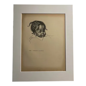 1930 Child's Portrait Matted Print