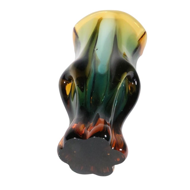 Mid Century Bohemian Art Glass Vase by Josek Hospodka for Chribska C. 1960's For Sale - Image 10 of 12