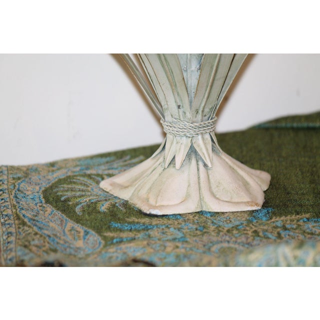 Rare, Vintage Italian Tole Metal Tulip Vase, W/ Center Glass Vase Insert For Sale - Image 6 of 7