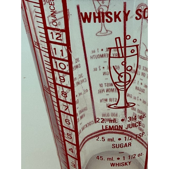 Vintage Mid-Century Modern Bar Ware Phoenixware Bar Measuring Drink Glass For Sale - Image 13 of 13