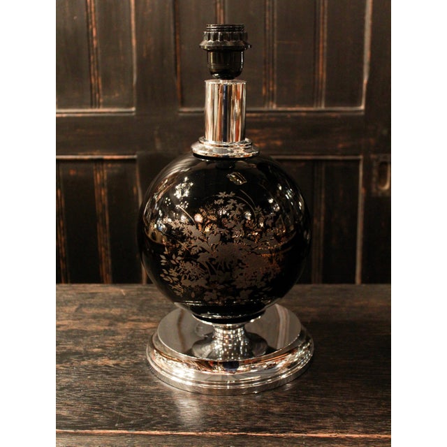 1970s Italian Porcelain Sphere Table Lamp, 1970s For Sale - Image 5 of 6