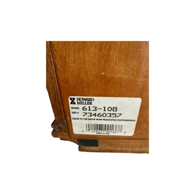 1970s Howard Miller Sandringham Key Wound Wall Clock Model 613-108 For Sale - Image 11 of 11