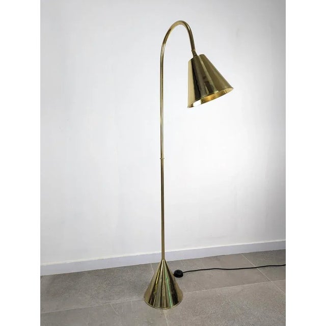 Floor Lamp in Brass by Jacques Adnets, 1950s For Sale - Image 10 of 10